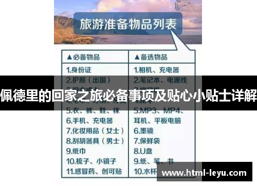 佩德里的回家之旅必备事项及贴心小贴士详解