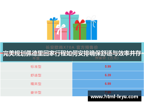 完美规划佩德里回家行程如何安排确保舒适与效率并存