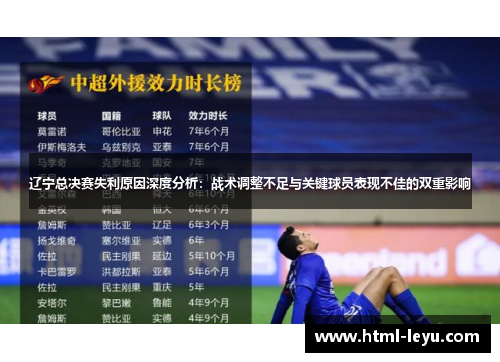 辽宁总决赛失利原因深度分析：战术调整不足与关键球员表现不佳的双重影响
