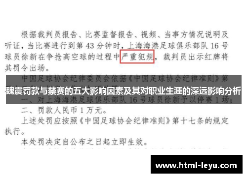 魏震罚款与禁赛的五大影响因素及其对职业生涯的深远影响分析